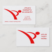 赤と白の武道の名刺 名刺 (正面/裏面)