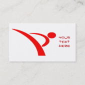 赤と白の武道の名刺 名刺 (裏面)