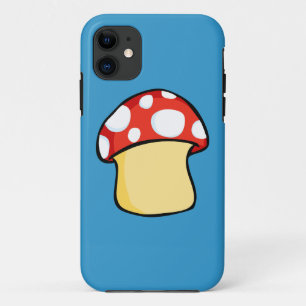 赤と白の水玉模様のきのこ iPhone 11 ケース