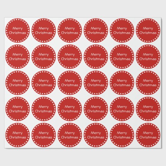 赤と白の水玉模様のパーソナライズなギフト用包装紙 ラッピングペーパー (フラット)