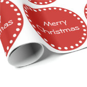 赤と白の水玉模様のパーソナライズなギフト用包装紙 ラッピングペーパー (ロールコーナー)