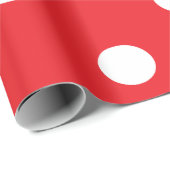 赤と白の水玉模様の包装紙30" x 6" ラッピングペーパー (ロールコーナー)