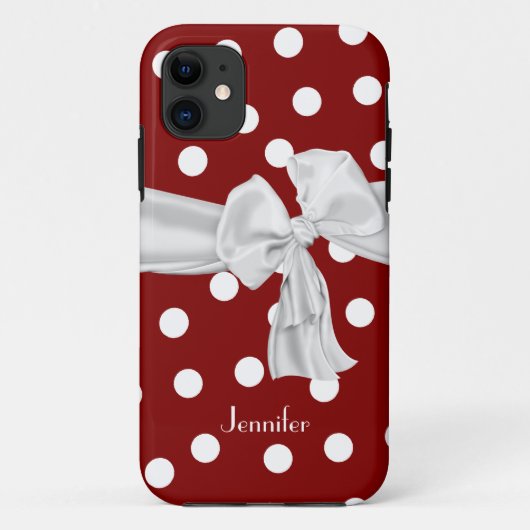 赤と白の水玉模様のiPhone 5の箱 Case-Mate iPhoneケース (裏面)