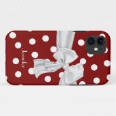 赤と白の水玉模様のiPhone 5の箱 Case-Mate iPhoneケース (裏面(横))