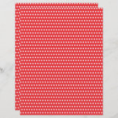 赤と白の水玉模様クリスマスクラップブック紙 (正面/裏面)