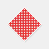 赤と白の水玉模様誕生日パーティー スタンダードカクテルナプキン (角)