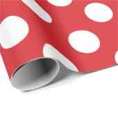 赤と白の水玉模様誕生日パーティー ラッピングペーパー (ロールコーナー)