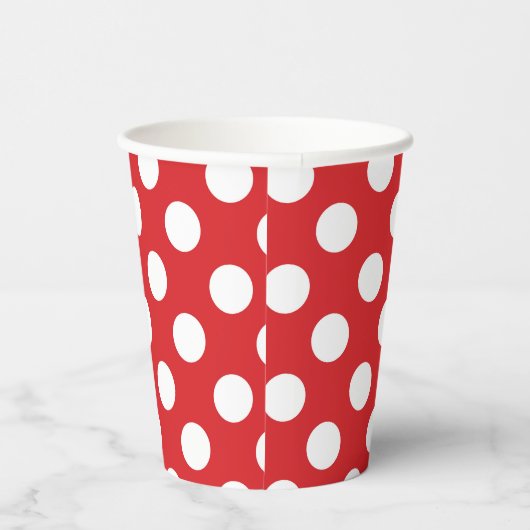赤と白の水玉模様誕生日パーティー 紙コップ (右)
