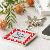 赤と白の水玉模様 キーホルダー (側面)