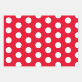 赤と白の水玉模様 ラッピングペーパーシート (正面)
