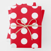 赤と白の水玉模様 ラッピングペーパーシート (インサイチュ)