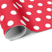 赤と白の水玉模様 ラッピングペーパー (ロールコーナー)