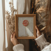 赤と白の渦巻きロリポップのクリスマスキャンディ ポスター