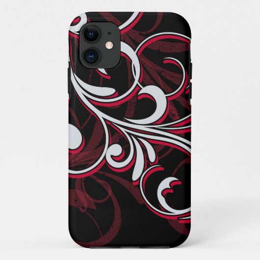 赤と白の渦巻き Case-Mate iPhoneケース (裏面)