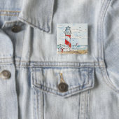 赤と白の灯台場面 缶バッジ (インサイチュ)