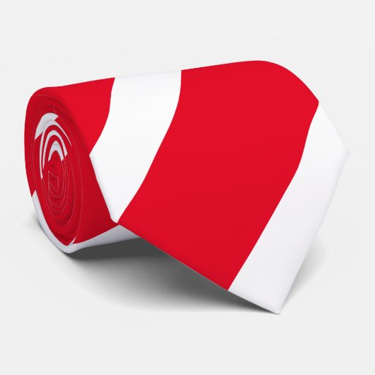 赤と白の理髪店のストライプのタイ ネクタイ (ロール)