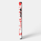 赤と白の看護グラフィックス iPhoneケース (左側面)