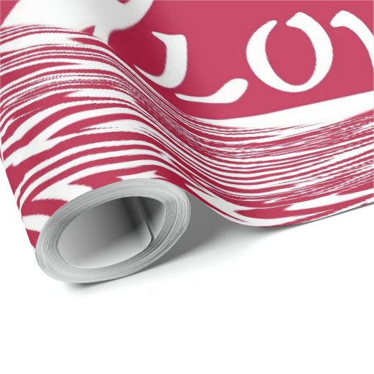 赤と白の神は愛の星のパターンのクリスマス ラッピングペーパー (ロールコーナー)