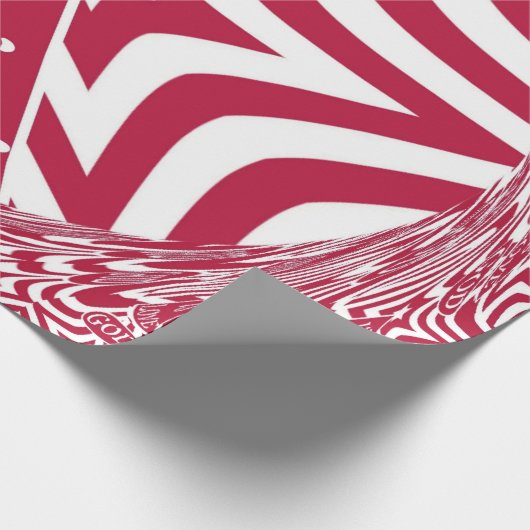 赤と白の神は愛の星のパターンのクリスマス ラッピングペーパー (角)