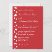 赤と白の秋の葉の結婚式招待状 招待状 (正面)