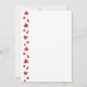 赤と白の秋の葉の結婚式招待状 招待状 (裏面)