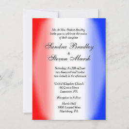 赤と白の結婚式招待状 招待状