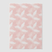 赤と白の羽根 ヴェラムオーバーレイ ベラム紙招待状 (正面)