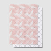 赤と白の羽根 ヴェラムオーバーレイ ベラム紙招待状 (オフセット (招待状))