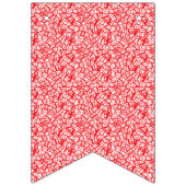 赤と白の背景にパターンがある バンティングフラッグ (第2の旗)