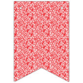 赤と白の背景にパターンがある バンティングフラッグ (第3の旗)