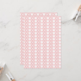 赤と白の背景にパターンがある 招待状