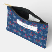 赤と白の自転車 アクセサリーポーチ (見開き)