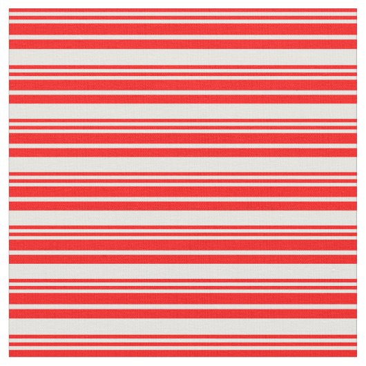 赤と白の色ののパタストライプーン ファブリック (クローズアップ)