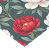 赤と白の芍薬の花 テーブルクロス (アングル)