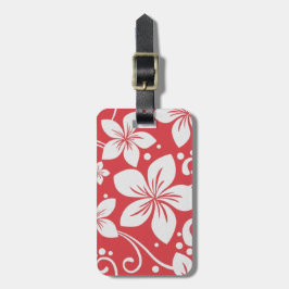 赤と白の花のカスタムな荷物のラベル ラゲッジタグ