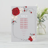 赤と白の花の座席表 招待状 (スタンド正面)