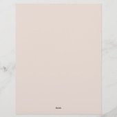 赤と白の花の文房具ペーパー レターヘッド (裏面)