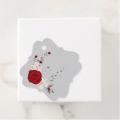 赤と白の花の植物ラベル フェイバータグ (インサイチュ)