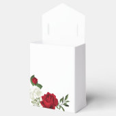赤と白の花の緑の植物結婚の フェイバーボックス (オープン)