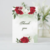 赤と白の花の緑 サンキューカード (スタンド正面)