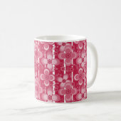 赤と白の花柄 コーヒーマグカップ (正面右)
