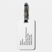 赤と白の複雑な壁画 ラゲッジタグ (裏面縦)