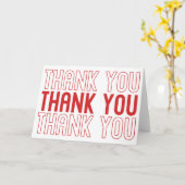 赤と白の買い物袋のスタイルは感謝していしています カード (黄色い花)