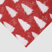 赤と白の輝く雪の結晶&木のクリスマス 薄葉紙 (詳細)