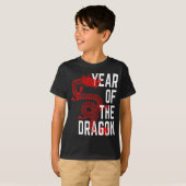 赤と白の辰年 Tシャツ (正面フル)
