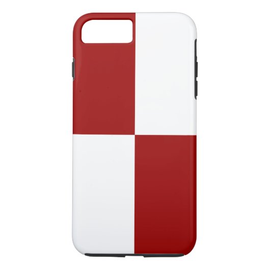 赤と白の長方形のiPhone 8のプラスの堅い場合 Case-Mate iPhoneケース (裏面)