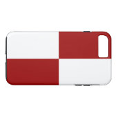 赤と白の長方形のiPhone 8のプラスの堅い場合 Case-Mate iPhoneケース (裏面(横))