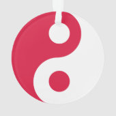 赤と白の陰陽マーク オーナメント (裏面)