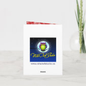 赤と白の雪の結晶 お礼のカード サンキューカード (裏面)