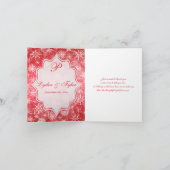 赤と白の雪の結晶 お礼のカード サンキューカード (内部)